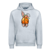 Heather Grey Basketball Easter Bunny Urban Hoodie - BundleAndBundleShop