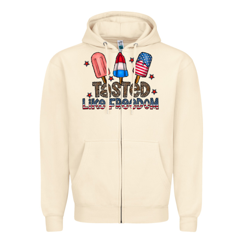 Tasted Like Freedom Zipper Hoodie by CowhideDigitalArt | Teevron