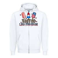 White tasted like freedom Zipper Hoodie - CowhideDigitalArt