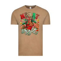 Vintage Coffee merry and bright black kid sneakers Vintage Tee - RanaPortraitStore