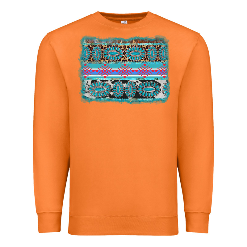 Turquoise Gemstone Background Premium Sweatshirt by AdoDesignShop | Teevron