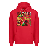 Red family new years 2024 Premium Hoodie - MaliasSmallBusiness