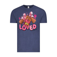 Vintage Denim loved valentine's day afro girl sneakers Vintage Tee - RanaPortraitStore