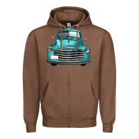 Chestnut western truck front view Zipper Hoodie - FaDigitalArtStudio