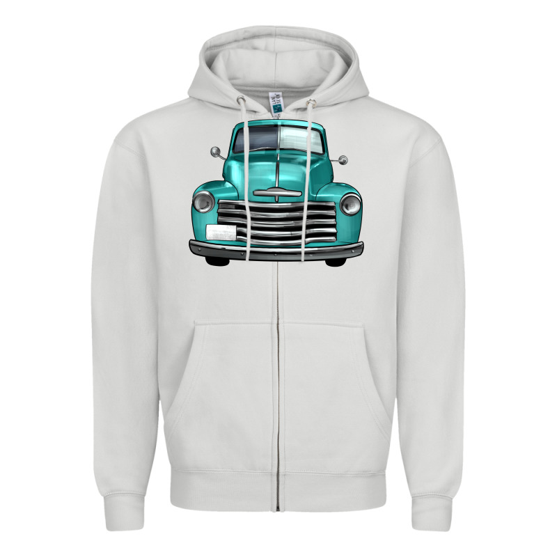 Western Truck Front View Zipper Hoodie by FaDigitalArtStudio | Teevron