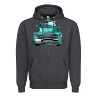 Smoke western truck front view Zipper Hoodie - FaDigitalArtStudio