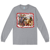 Heather Grey christmas goats Long Sleeve Tee - RanaPortraitStore