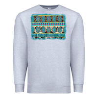 Heather Grey turquoise gemstone background Premium Sweatshirt - AdoDesignShop