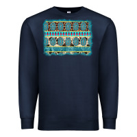 Navy turquoise gemstone background Premium Sweatshirt - AdoDesignShop