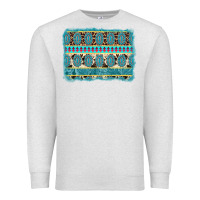 Oatmeal Heather turquoise gemstone background Premium Sweatshirt - AdoDesignShop