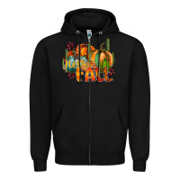 Black hallo fall Zipper Hoodie - RacoonDesign