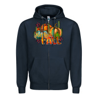 Navy hallo fall Zipper Hoodie - RacoonDesign