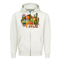 Oatmeal Heather hallo fall Zipper Hoodie - RacoonDesign