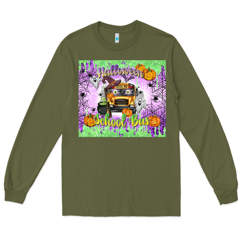 Halloween School Bus Long Sleeve Tee by texasbilliewilder | Teevron