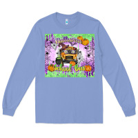 Colony Blue Halloween School Bus Long Sleeve Tee - texasbilliewilder