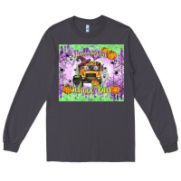Smoke Halloween School Bus Long Sleeve Tee - texasbilliewilder