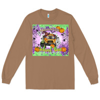 Toasted Coconut Halloween School Bus Long Sleeve Tee - texasbilliewilder