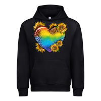 Black Pride Heart And Sunflower Urban Hoodie - BundleAndBundleShop