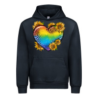 Navy Pride Heart And Sunflower Urban Hoodie - BundleAndBundleShop