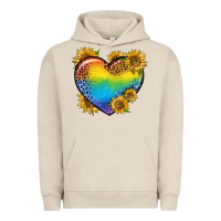 Pigment French Oak Pride Heart And Sunflower Urban Hoodie - BundleAndBundleShop