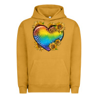 Pigment Peanut Butter Pride Heart And Sunflower Urban Hoodie - BundleAndBundleShop