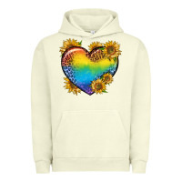 Pigment Pistachio Pride Heart And Sunflower Urban Hoodie - BundleAndBundleShop