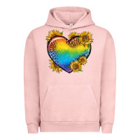 Pigment Salmon Pride Heart And Sunflower Urban Hoodie - BundleAndBundleShop