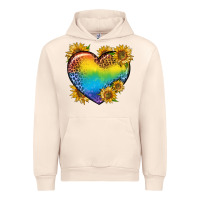Sandshell Pride Heart And Sunflower Urban Hoodie - BundleAndBundleShop
