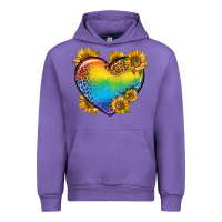 Tulip Pride Heart And Sunflower Urban Hoodie - BundleAndBundleShop