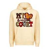 Pina Colada my heart is on that court basketball red and black Premium Hoodie - NancyCooperArtShop