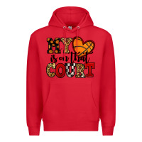 Red my heart is on that court basketball red and black Premium Hoodie - NancyCooperArtShop