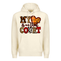 Sandshell my heart is on that court basketball red and black Premium Hoodie - NancyCooperArtShop