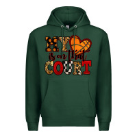 Sports Green my heart is on that court basketball red and black Premium Hoodie - NancyCooperArtShop