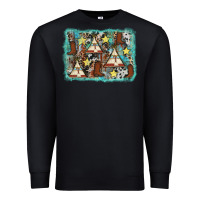 Black tribe tent western background Premium Sweatshirt - AdoDesignShop