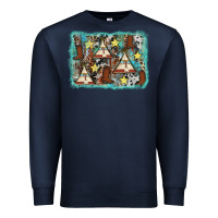 Navy tribe tent western background Premium Sweatshirt - AdoDesignShop