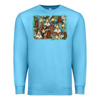 Ocean Blue tribe tent western background Premium Sweatshirt - AdoDesignShop
