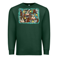 Sports Green tribe tent western background Premium Sweatshirt - AdoDesignShop
