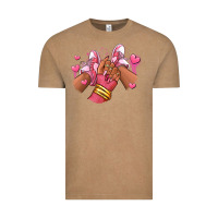 Vintage Coffee valentines day afro girl sneakers Vintage Tee - RanaPortraitStore