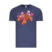 Vintage Denim valentines day afro girl sneakers Vintage Tee - RanaPortraitStore