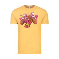 Vintage Mustard valentines day afro girl sneakers Vintage Tee - RanaPortraitStore