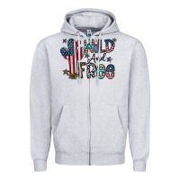 Heather Grey wild and free Zipper Hoodie - CowhideDigitalArt