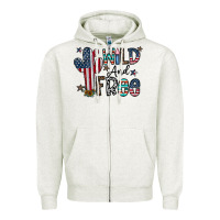 Oatmeal Heather wild and free Zipper Hoodie - CowhideDigitalArt