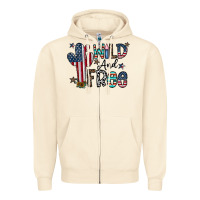 Sandshell wild and free Zipper Hoodie - CowhideDigitalArt