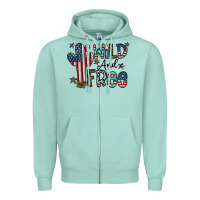 Seafoam wild and free Zipper Hoodie - CowhideDigitalArt