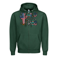 Sports Green wild and free Zipper Hoodie - CowhideDigitalArt