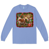 Colony Blue christmas farm animals Long Sleeve Tee - RanaPortraitStore
