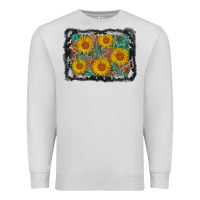 Dove Grey leather sunflower background Premium Sweatshirt - AdoDesignShop