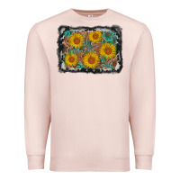 Pale Pink leather sunflower background Premium Sweatshirt - AdoDesignShop