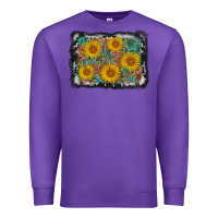 Purple leather sunflower background Premium Sweatshirt - AdoDesignShop
