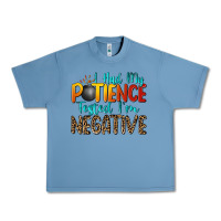 Pebble Blue i had my patience tested i'm negative Urban Heavy Tee - Zillion Design Studio